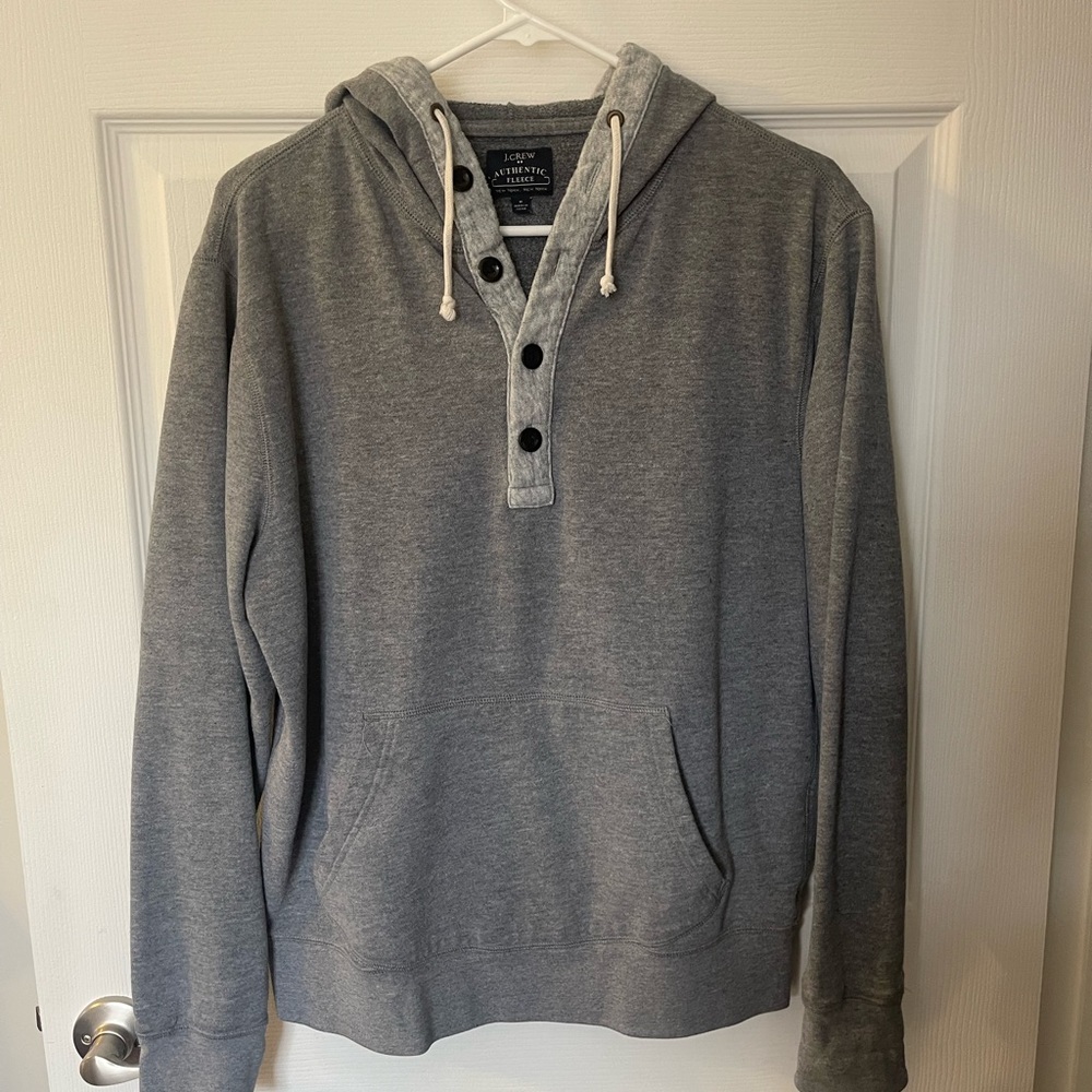 J Crew Button Hoodie